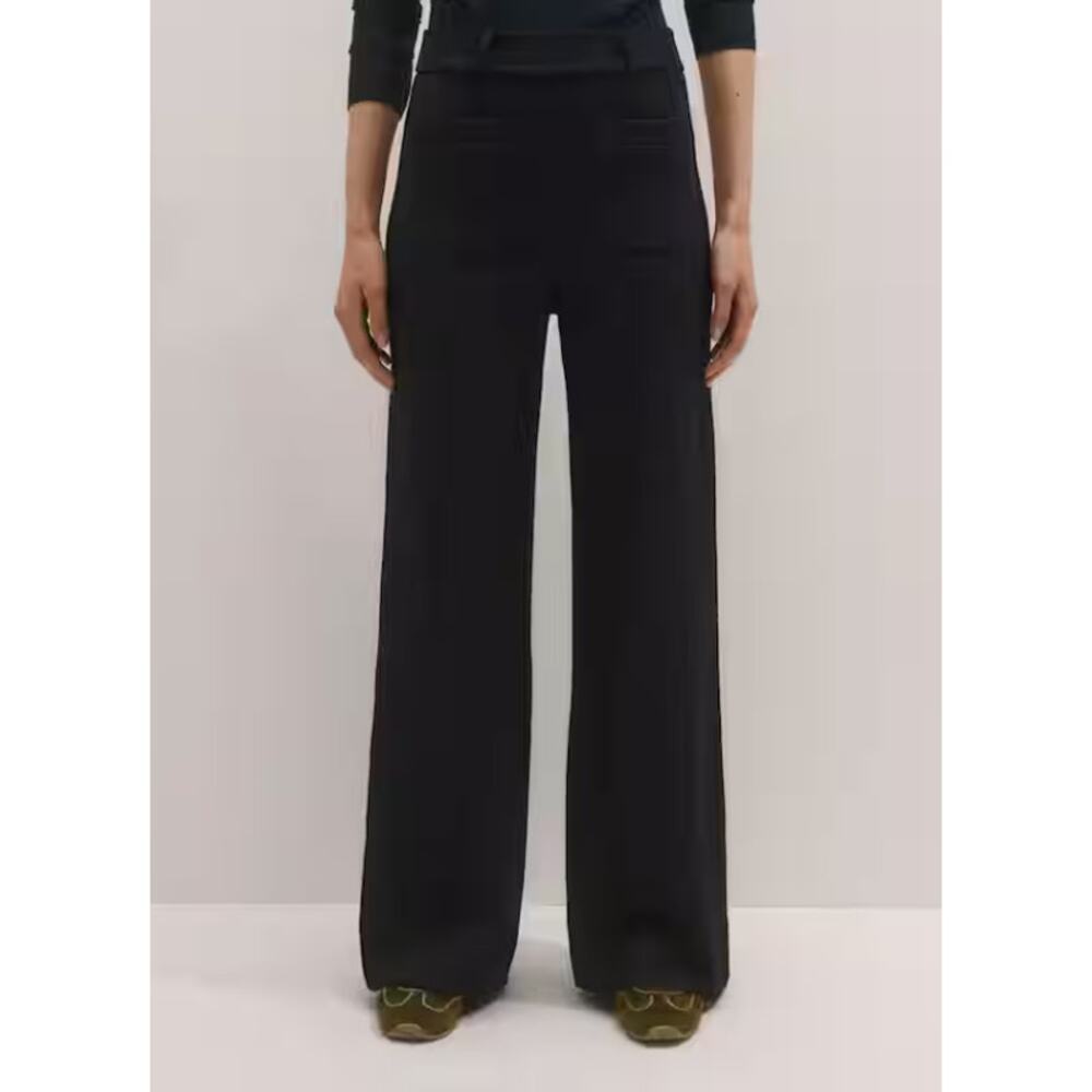 NWT Me+Em Textured Patch Pocket Subtle Flare Pants Black 10